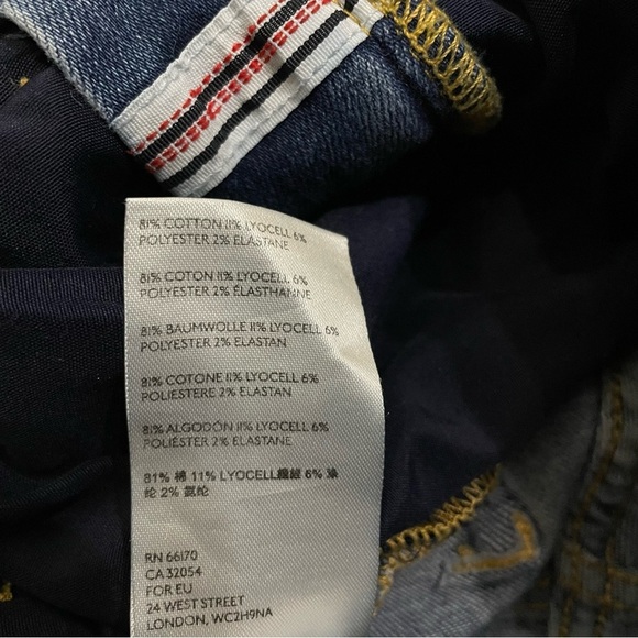 Pilcro and the Letterpress High Rise Skinny Jeans Blue Size 25 Measures 27x26 - Picture 8 of 8